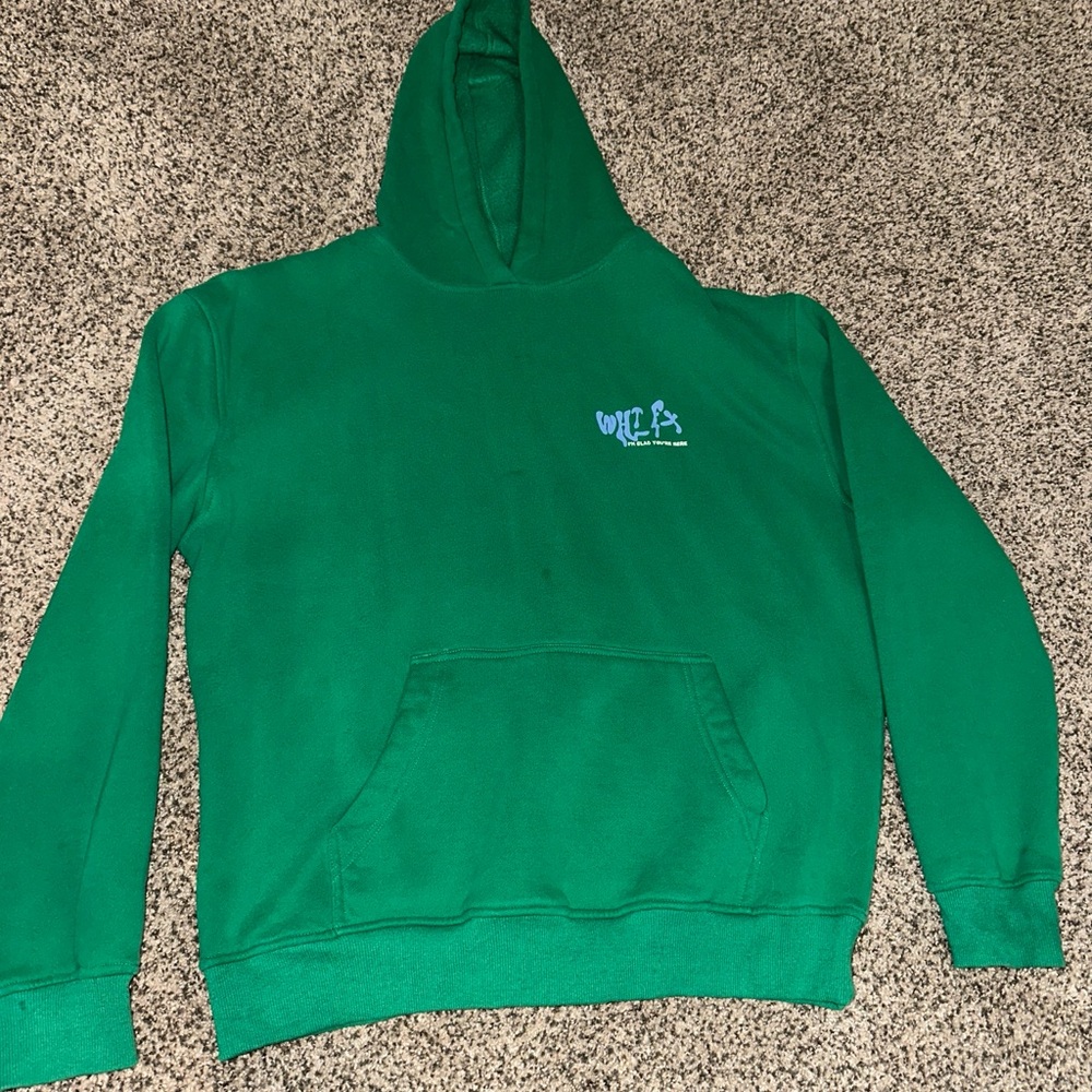 Green White Fox Hoodie